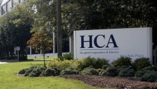 An HCA sign outdoors