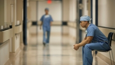 medical professional sitting down