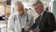 Executive sharing data with doctor