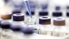 Drug testing in a lab.
