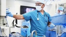 Anesthesiologist doing his job