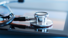 Stethoscope on tablet