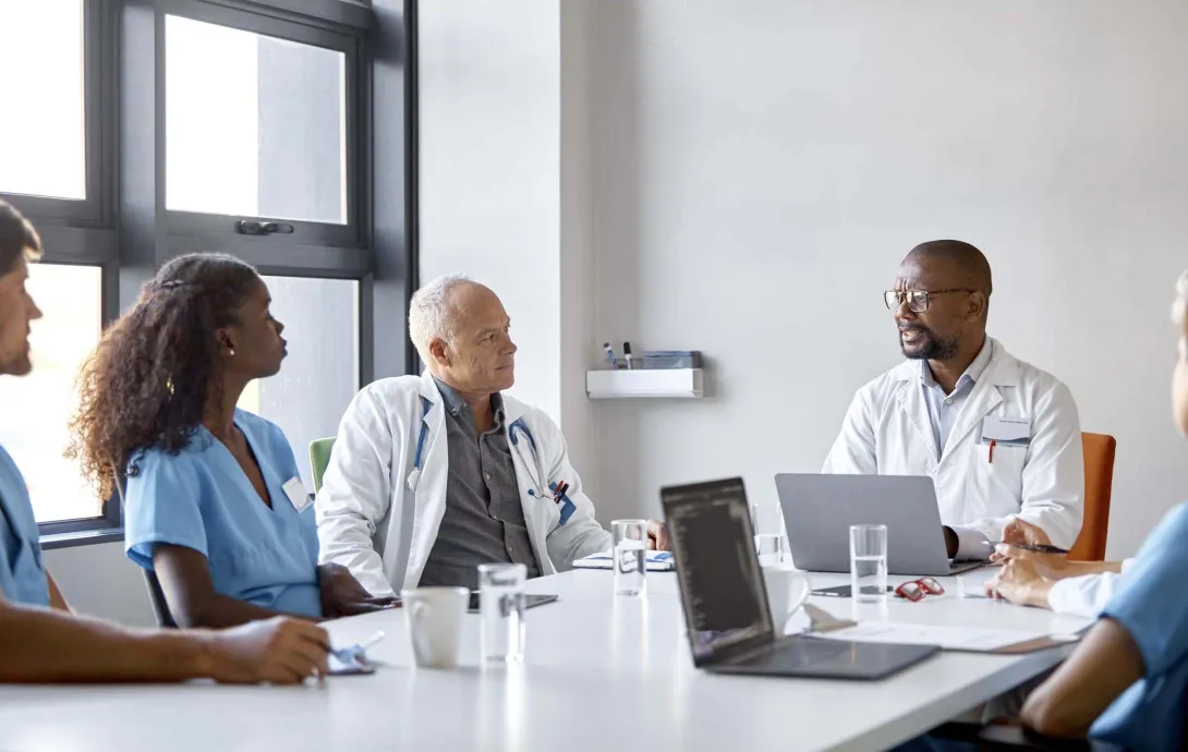 Hospital executives in a meeting