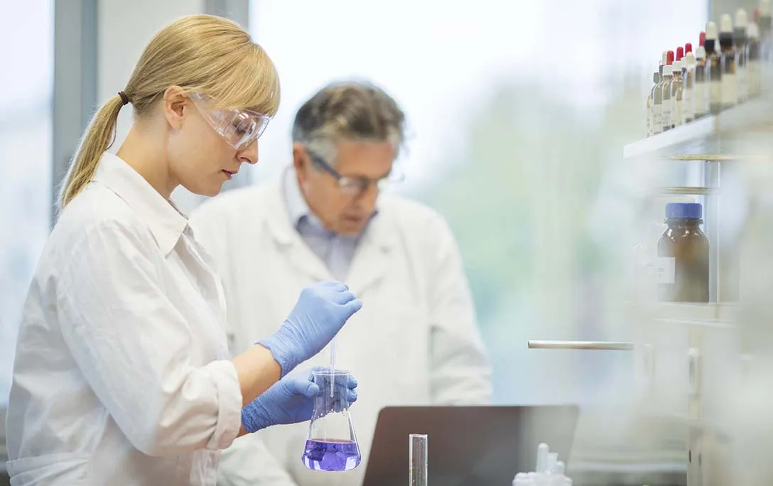 Workers in a lab