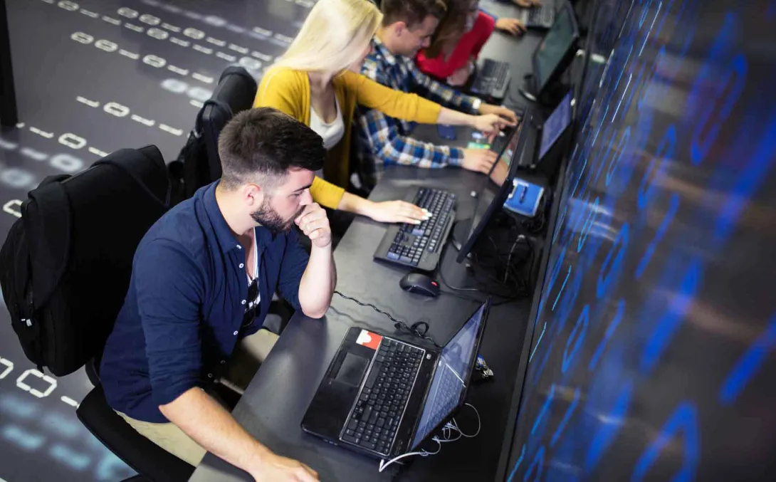 People on computer