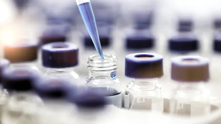 Drug testing in a lab.