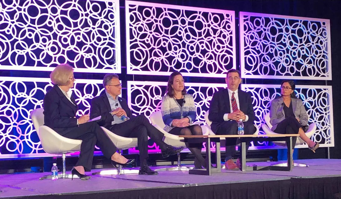 The panelists on stage