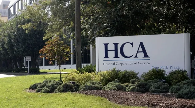 Sign outside HCA building