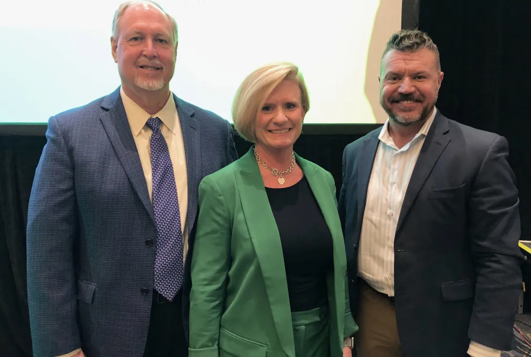 Event speakers on stage