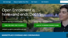 An open enrollment website page