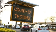 Electronic road sign: COVID-19 testing