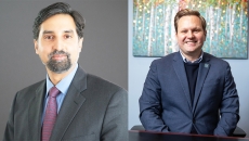 Photo: Vikram Savkar, left, courtesy of Wolters Kluwer Health and Reamer L. Bushardt, courtesy of George Washington University.