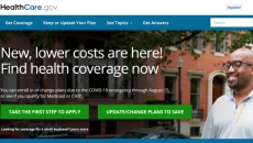 healthcare.gov home page