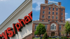 Aetna and CVS buildings.