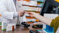 Purchasing over-the-counter drugs with a discount card.