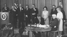 Pres. Johnson signing Medicare Bill, from Harry S. Truman Library