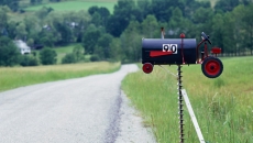 Rural area with mailbox.