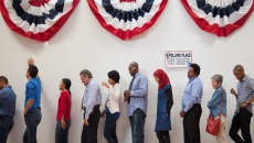 Line of voters.