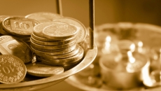coins on a scale