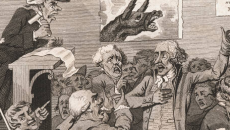 Debate participants arguing