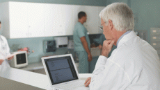 doctor on computer