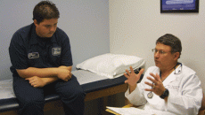 doctor and patient talking