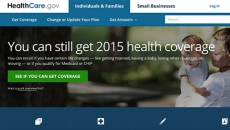 Screenshot from www.healthcare.gov