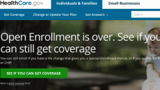 Screen shot of healthcare.gov