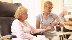Nurse doing a home visit