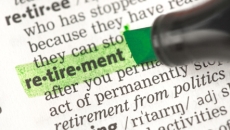 word retirement highlighted in dictionary