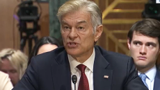 Dr. Mehmet Oz testifies before the Senate Finance Committee on Friday.