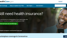 Healthcare.gov web page