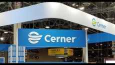 The Cerner booth as seen at the HIMSS22 annual conference in March in Orlando.
