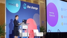 Dr. Jan Lee, CEO of the Delaware Health Information Network, speaks Wednesday at the HIMSS21 conference in Las Vegas.