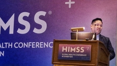 Noel Clarin, public health informatics and IT director for Fairfax County Health Department, speaks Monday at HIMSS25 in Las Vegas.