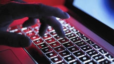 Hand over a keyboard