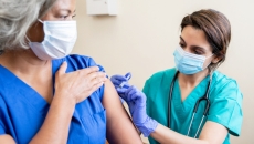 A vaccine being administered