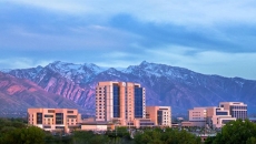 Intermountain complex with mountains in the background