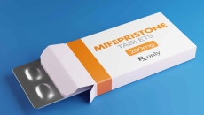 Mifepristone pills in a box
