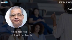 Dr. Ronald Rodriguez, UT Health San Antonio Part 2_Professor giving lecture in students in scrubs Photo by Steve Debenport/Getty Images