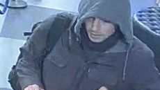 The suspected shooter seen in a surveillance video from the hostel where he was staying