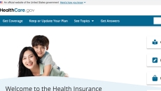 Screenshot of healthcare.gov home page