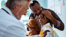 A child receives a vaccination