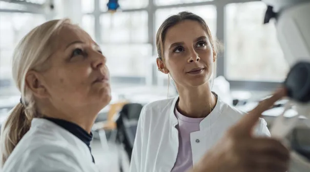 Doctors viewing imaging on a screen