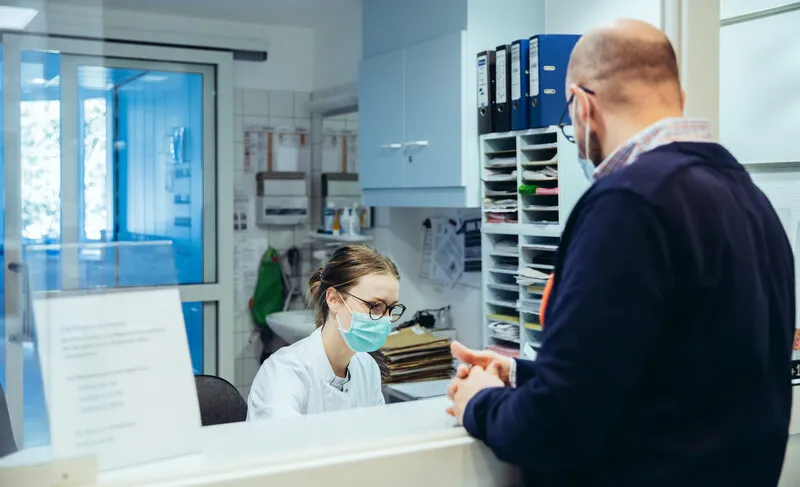 A counter at a hospital. Photo: Westend61/Getty Images