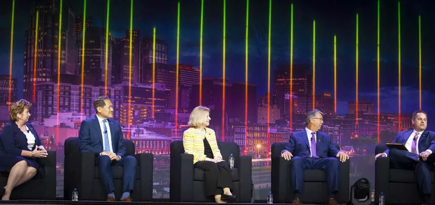 The panel on stage