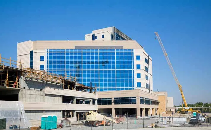 Hospital building under construction Hospital building under construction