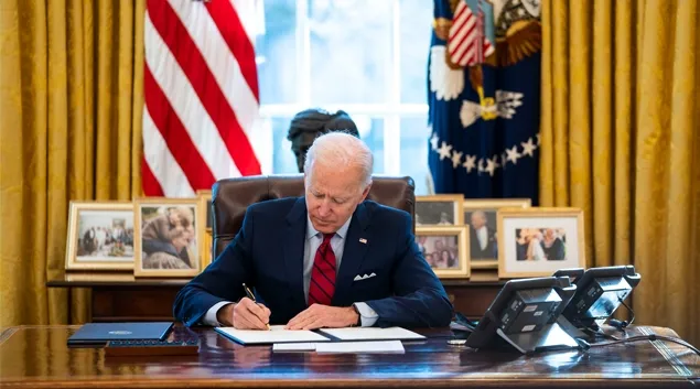 President Biden in the Oval Office