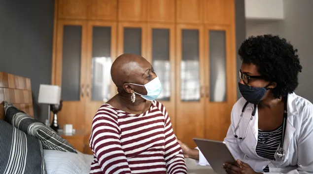 A medical visit in an office