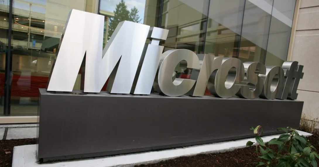 Microsoft sign at office